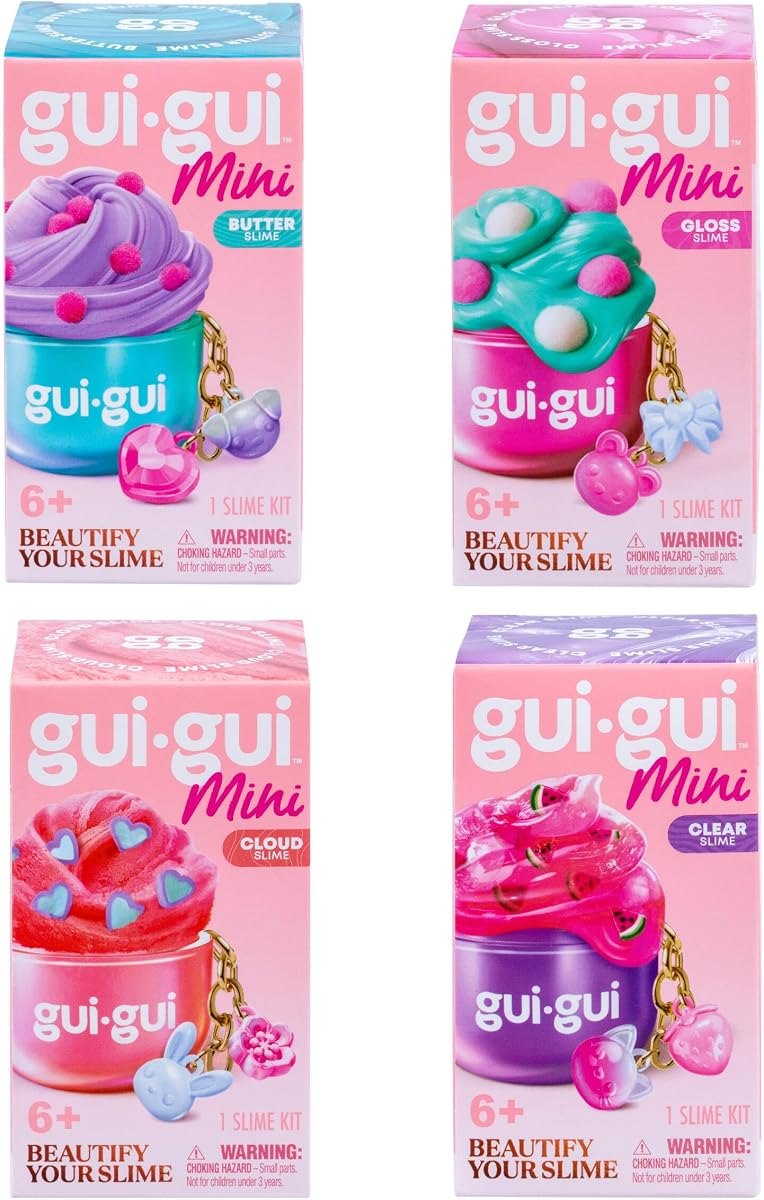 Gui Gui Mini 4-Pack Keychain Slimes